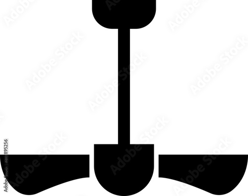 Celling fan icon in trendy Fill style. Air Fan vector illustration sign. Celling fan icon clipart avatar logotype symbol to cool the room and circulate the air isolated on transparent background.
