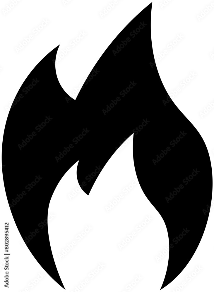 Fire icon . Flames symbols . Fire icon . Flames symbols .