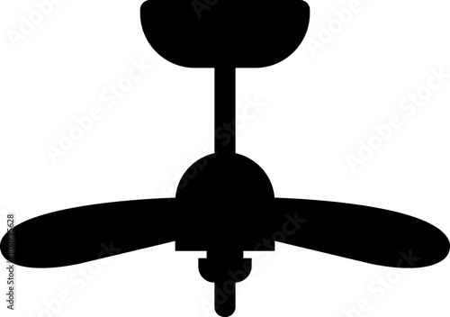 Celling fan icon in trendy Fill style. Air Fan vector illustration sign. Celling fan icon clipart avatar logotype symbol to cool the room and circulate the air isolated on transparent background.