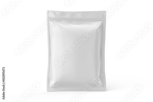 Plastic blank image pouch bag isolated 3d illustration 