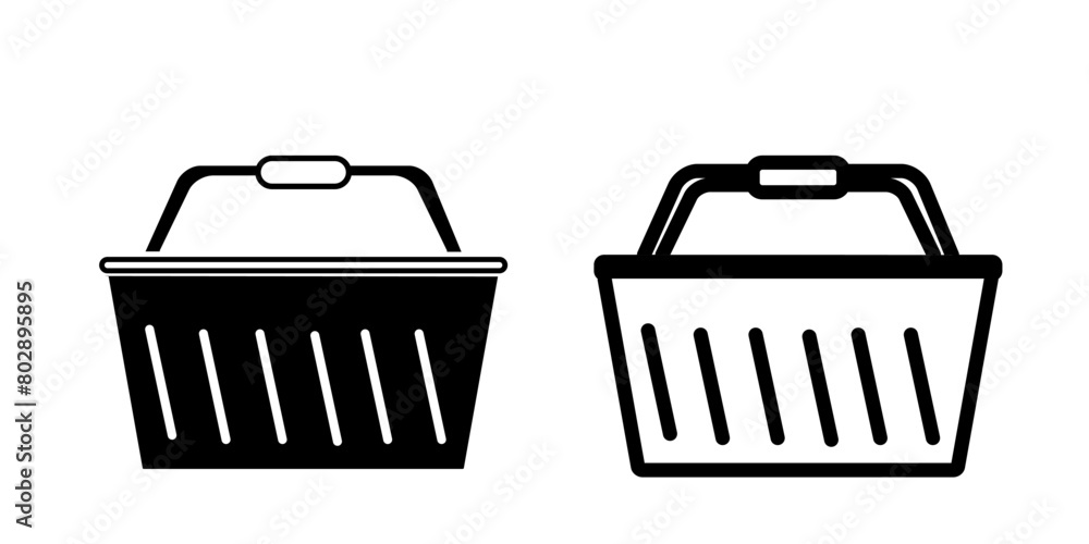 Basket icon on white background Basket icon on white background