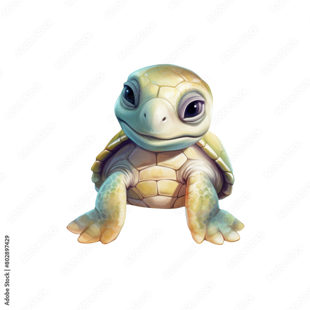 Obraz premium Turtle Isolated Detailed Watercolor Hand Drawn Painting Illustration