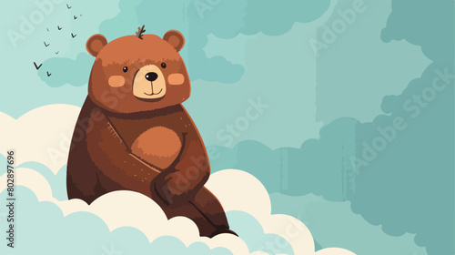 bear design over sky background vector illustration Vector