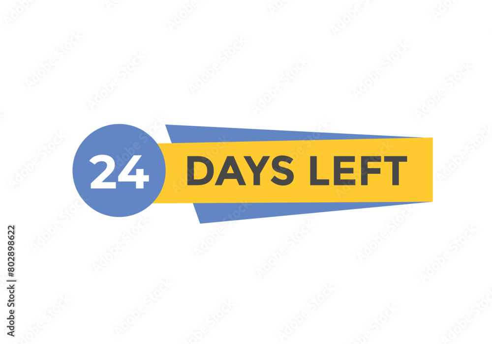 24 days to go countdown template. 24 day Countdown left days banner design. 24 Days left countdown timer
24 days to go countdown template. 24 day Countdown left days banner design. 24 Days left countdown timer