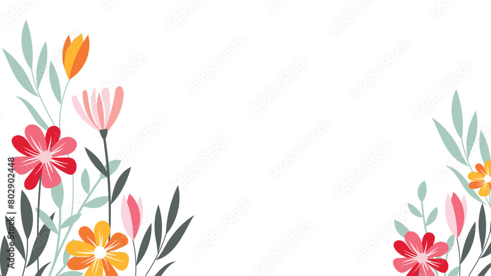Abstract flower background Vector design floral border frame Abstract flower background Vector design floral border frame