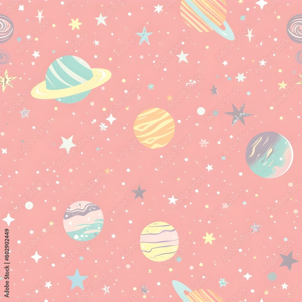Galaxy decorative seamless pattern vector Galaxy decorative seamless pattern vector