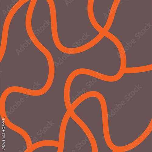 Abstract line wallpaper. Abstract vector. Simplicity. Backdrop. Gift wrap.Postcard. Graphic design. Multicolour. Fabric. Decorative. Orange tone colours. Wave pattern. Ornament. Dynamic. Square frame.