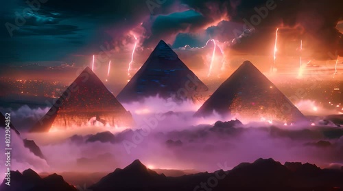 Paysage  magique des pyramides d'Egype photo