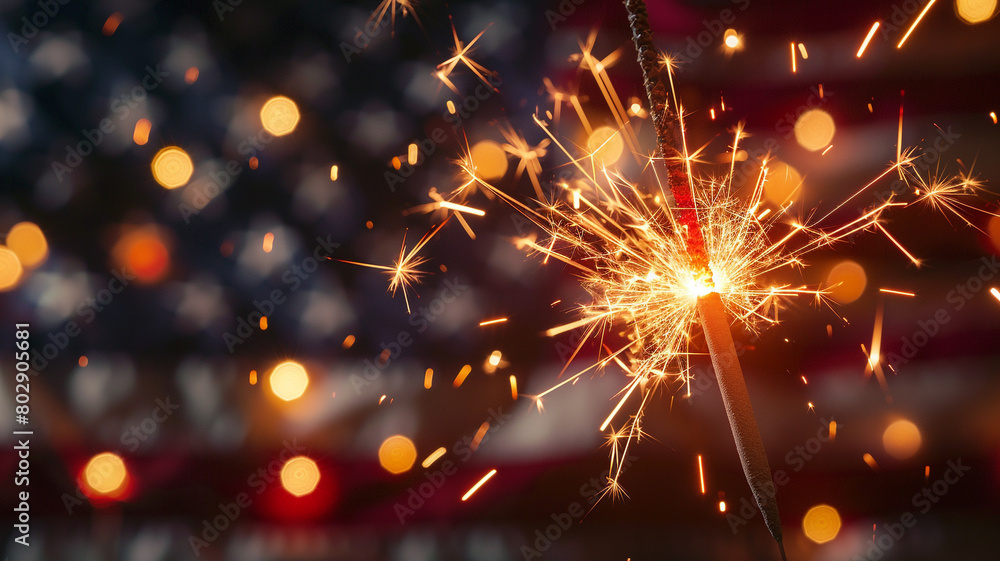 Obraz premium sparkler on bokeh background