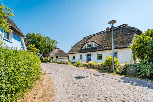 Groß Zicker Dorfstraße, Ostsee Insel Rügen 
