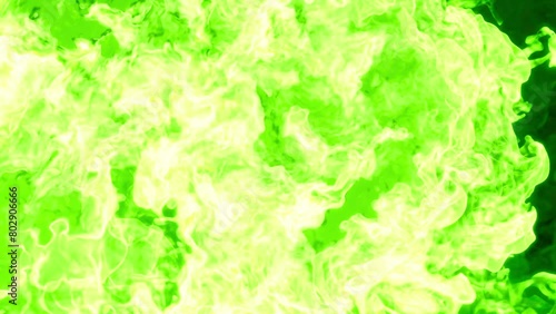 ignition of substances burning with a green flame photo