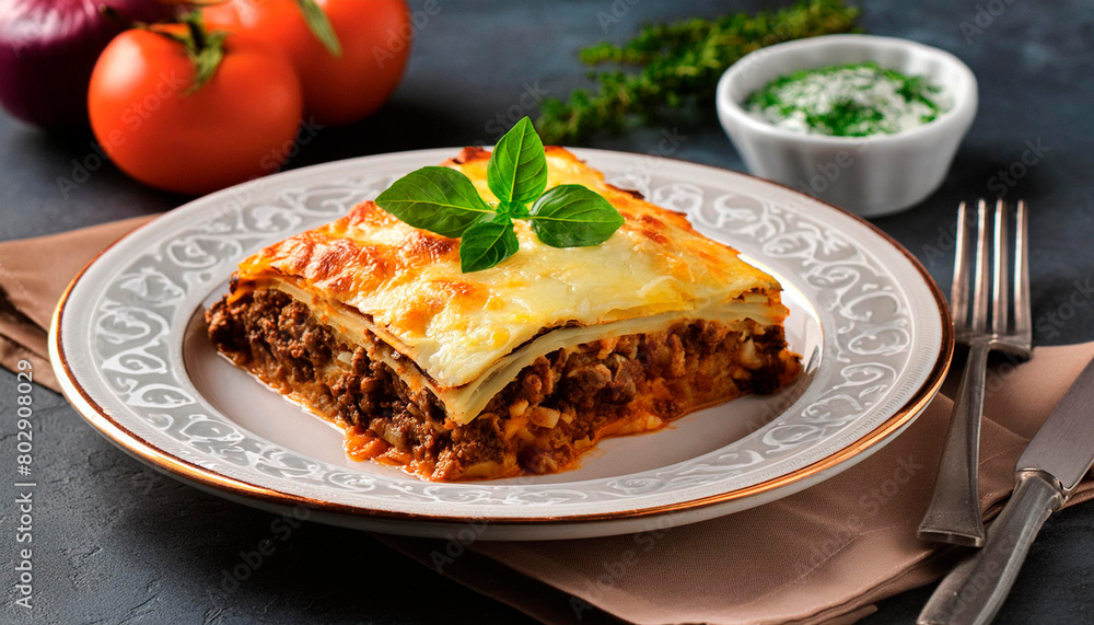 Moussaka, Greek Food. Moussaka, Greek Food.