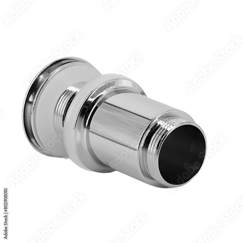 Fotografi Piletta con troppo pieno in ottone cromato click clack per lavabo diametro 1