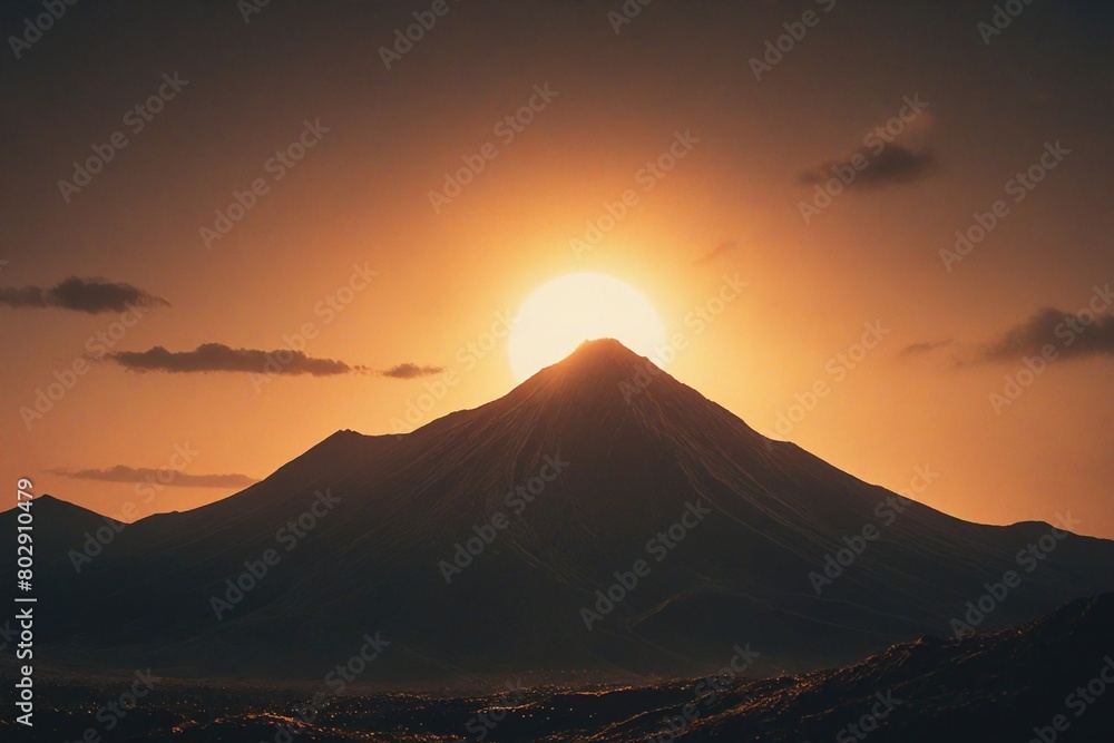 mountain at sunset mountain at sunset