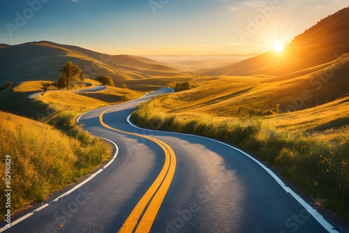 Hope  failure  goal  reverse  sunrise over meandering paths  hands for moving elements  road  path  arrow  compass   warm color palettes  blue  green  yellow                                                        