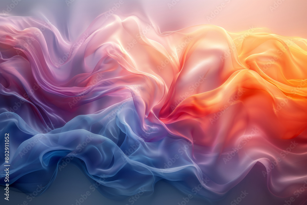 Fototapeta premium Abstract transparent material wavy background&nbsp;