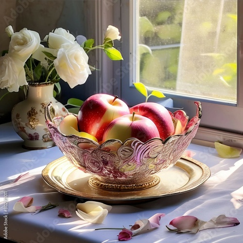 apple  in  beautifly  dish photo