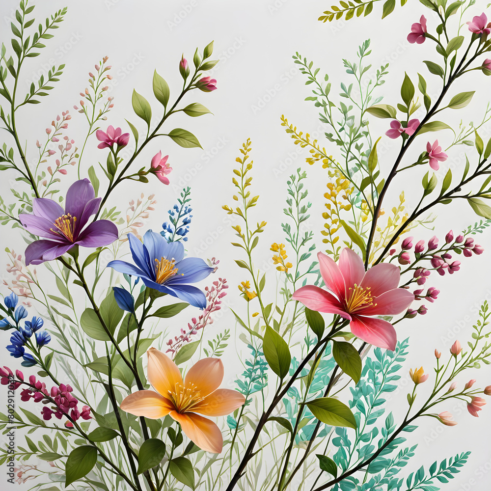 Obraz premium background with flowers