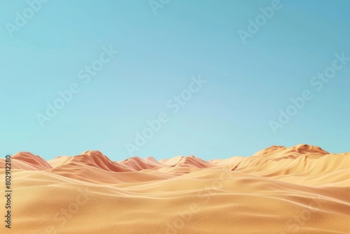 illustrations of desert landscape view