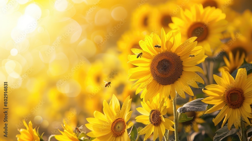 Obraz premium Greeting Card and Banner Design for Social Media or Educational Purpose of National Sunflower Day Background