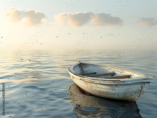 Boat on ocean, sea, summer, landscape, beautiful © Thibaut Design Prod.
