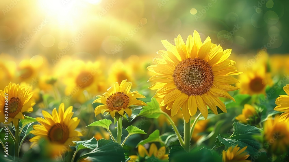 Fototapeta premium Greeting Card and Banner Design for Social Media or Educational Purpose of National Sunflower Day Background