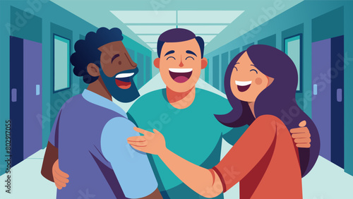 The sound of laughter filters through the walls of a psychiatric ward as patients bond and find solace in each others company forgetting their.
