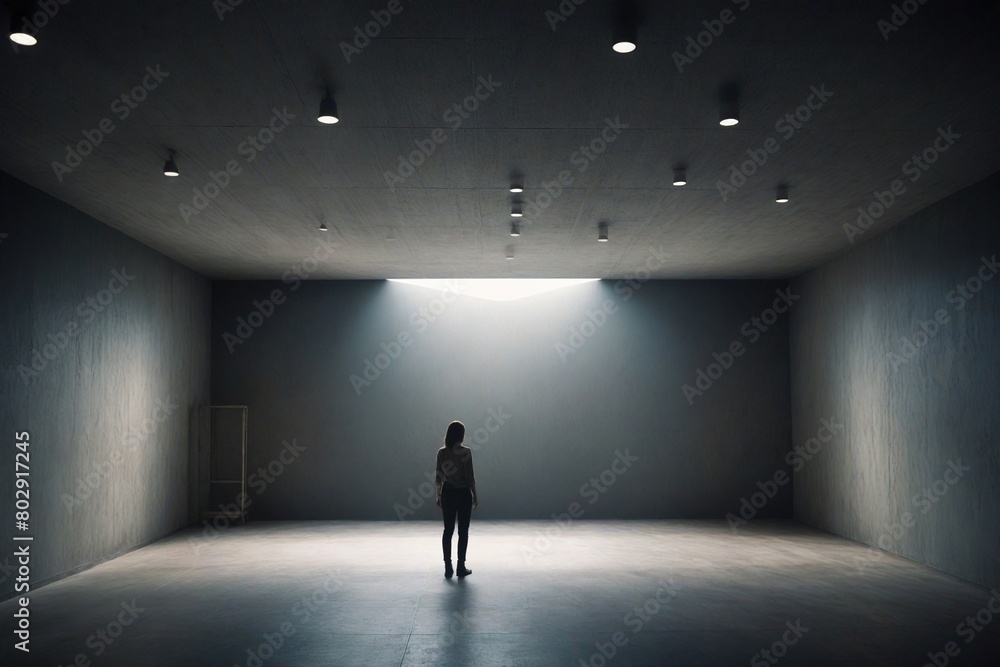 Obraz premium person in a corridor