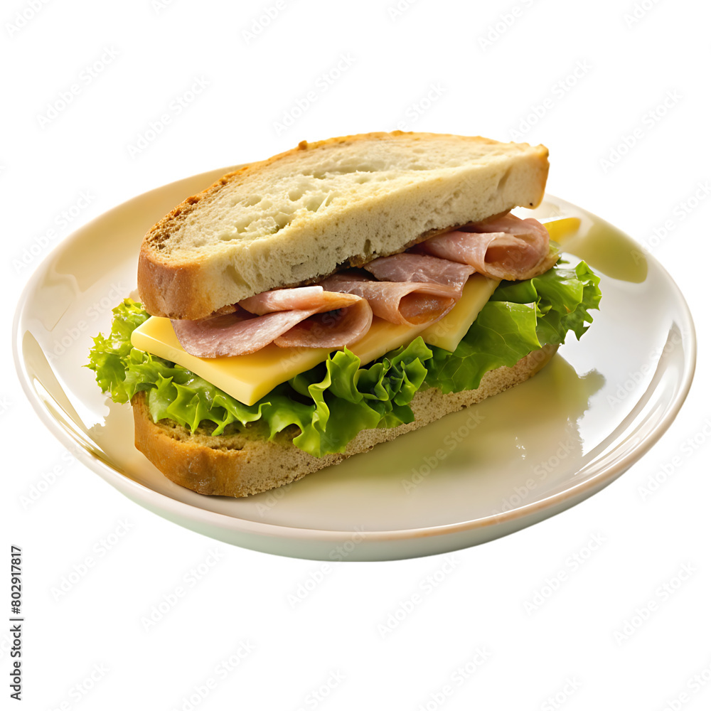 Closeup shot of a deliciously made sandwich Closeup shot of a deliciously made sandwich