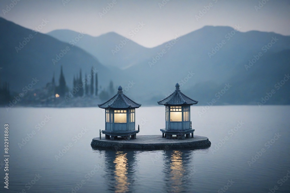 Fototapeta premium house in the mountains