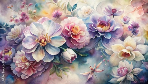 Watercolor flower background