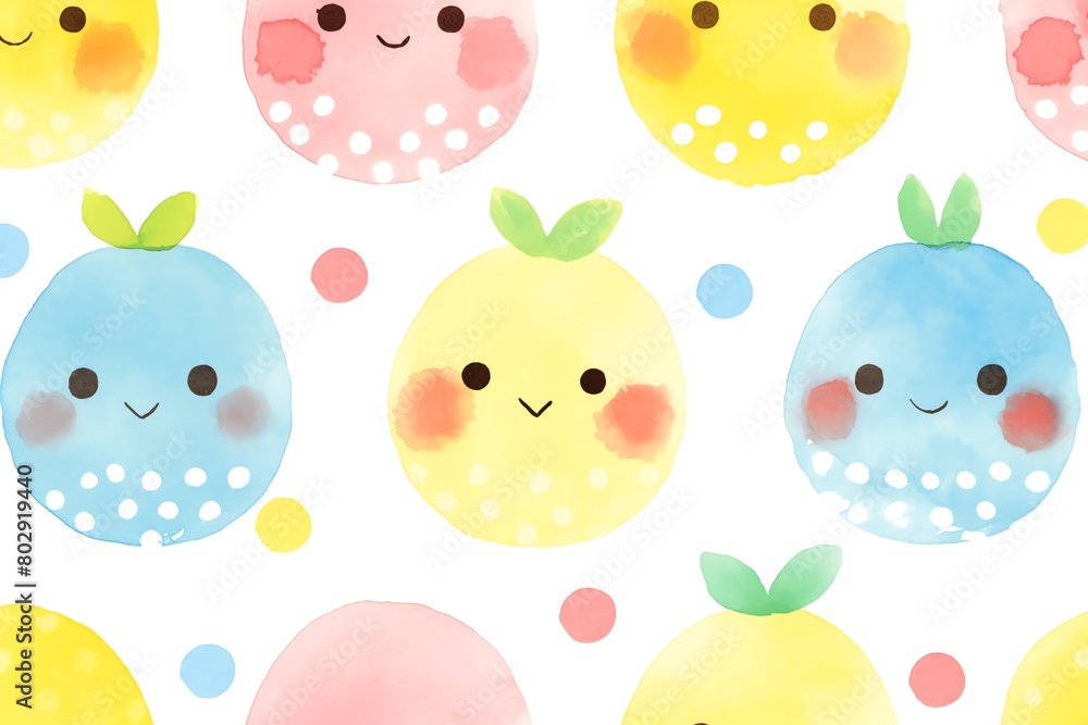 Cute kiwi fruit variety seamless white background Cute kiwi fruit variety seamless white background