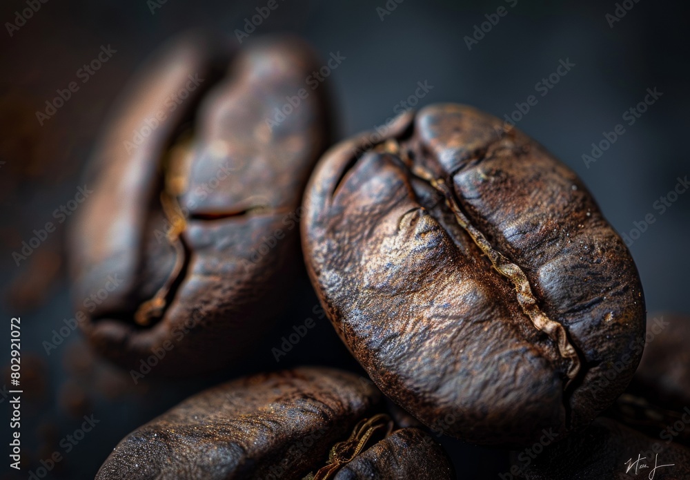Macro shots capture coffee beans' intricate details! Macro shots capture coffee beans' intricate details!