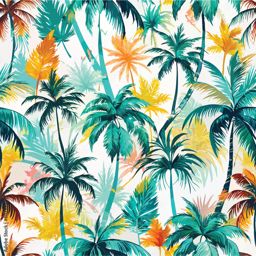 Seamless Vector, Tropical Leaf Wallpaper. Seamless Vector, Tropical Leaf Wallpaper.