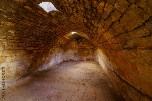 Ancient water cistern in the crusader Belvoir Fortress