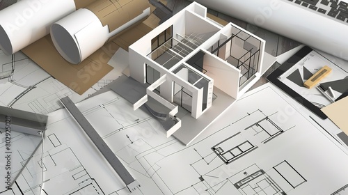 3D Modeling and CAD Design: Visuals showcasing computer-aided design (CAD) and 3D modeling in architecture and engineering. 