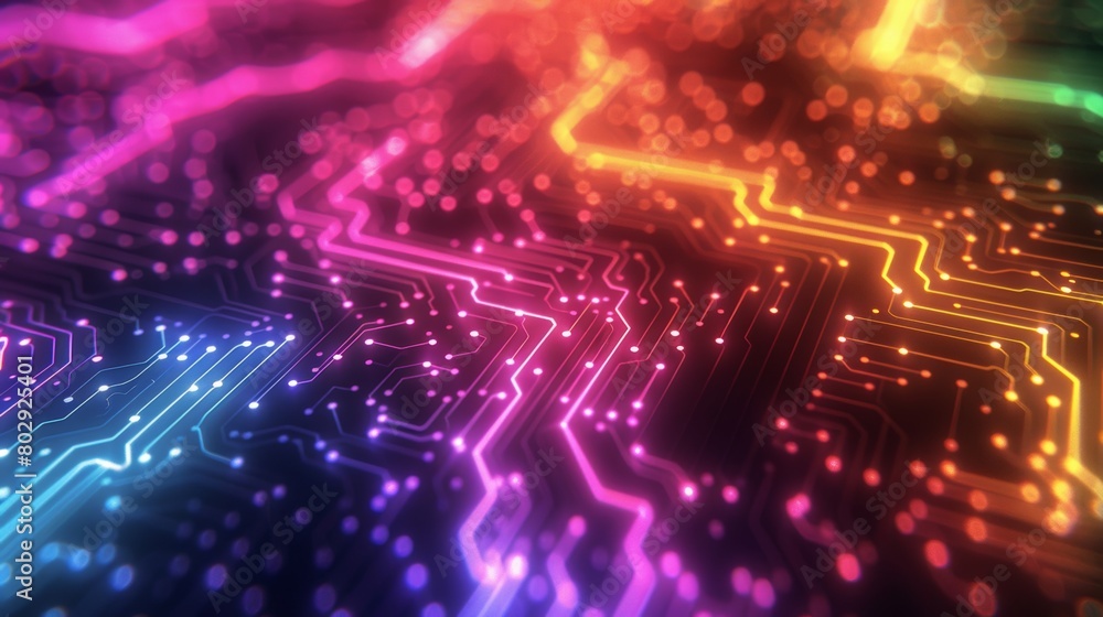 A background of interconnected lines resembling a circuit board, with each line pulsing with a different color, showcasing the flow of electricity in an abstract way. A background of interconnected lines resembling a circuit board, with each line pulsing with a different color, showcasing the flow of electricity in an abstract way.