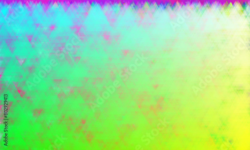 This is a green and yellow background with pink and purple triangle shapes all over.