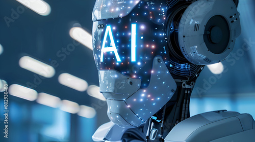 AI and Robotics: Holographic Brain in a Futuristic Robot Head