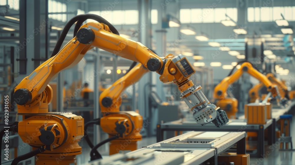 Robotic Arms Operating on Automotive Assembly Line
