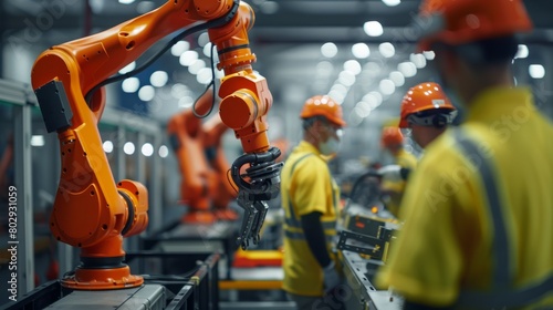 Automotive Industry Automation with High-Tech Robotic Arms