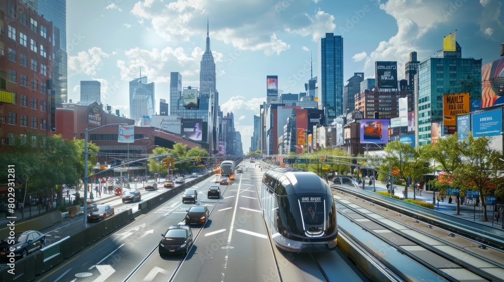 High-Speed Urban Transit in a Technologically Advanced City