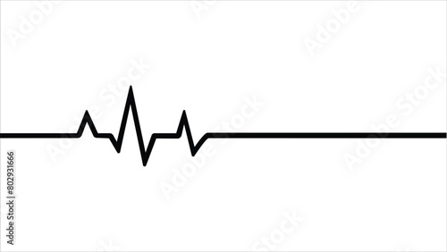 heartbeat make a heart. heart beat on ecg. Black heartbeat line icon. vector illustration. Pulse trace. EKG and Cardio symbol. Healthy and Medical concept. Vector illustration.	