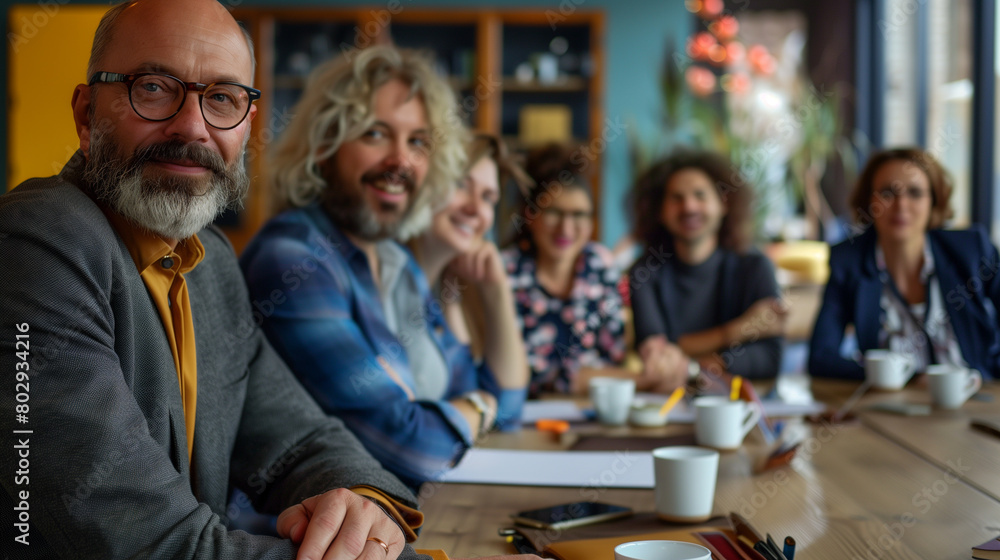 Professional Business Team in a Collaborative Meeting.