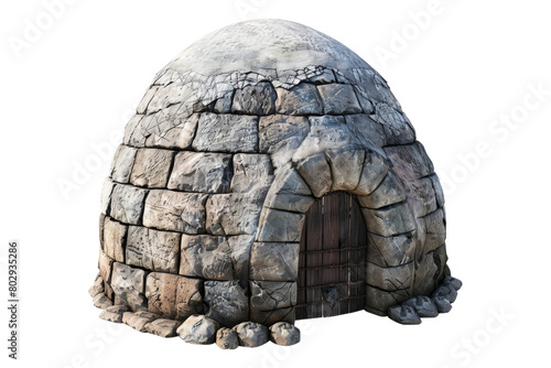 Ancient igloo isolated on transparent background