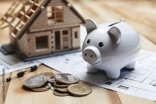 Immobilienkauf, Bausparen, Finanzierung, Immobilienmakler, erstellt mit generativer KI