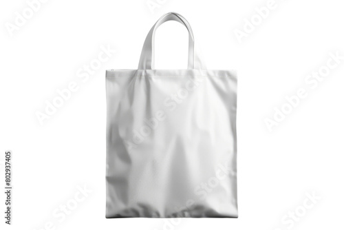 Blank tote bag isolated on transparent background