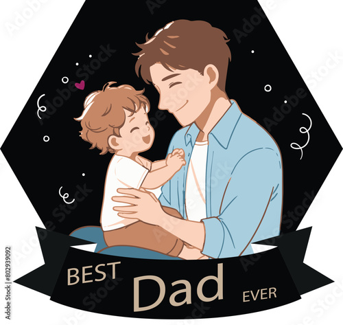 fathers day vectro illustrator for fathers love