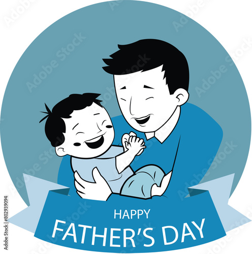 fathers day card vector illutrator