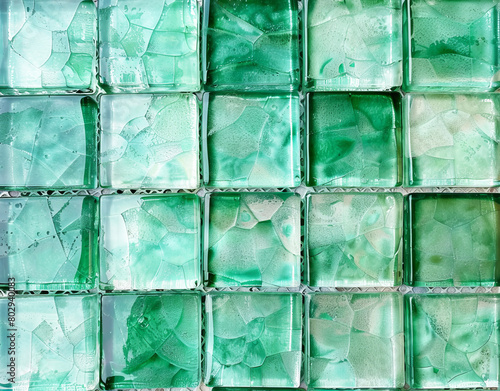 Beautiful glass blocks wall texture background,